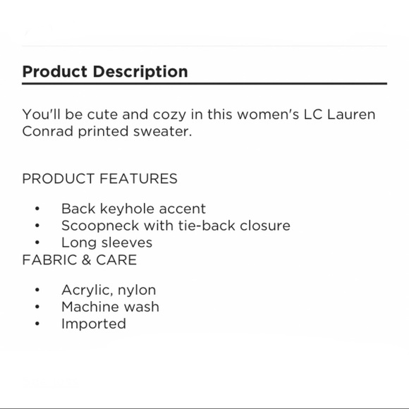 Lauren Conrad Circle Print Scoopneck Knit Ethereal Sweater (Antique Romance) - Picture 2 of 6